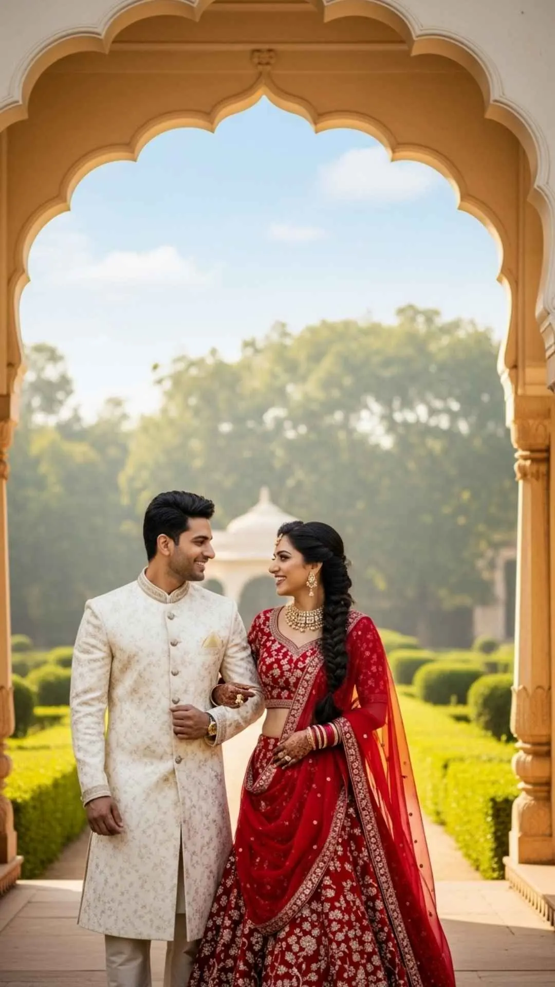 Indian heritage couple DP, joyful Indian landmark profile, happy travel FB DP, grand love avatar, cultural exploration