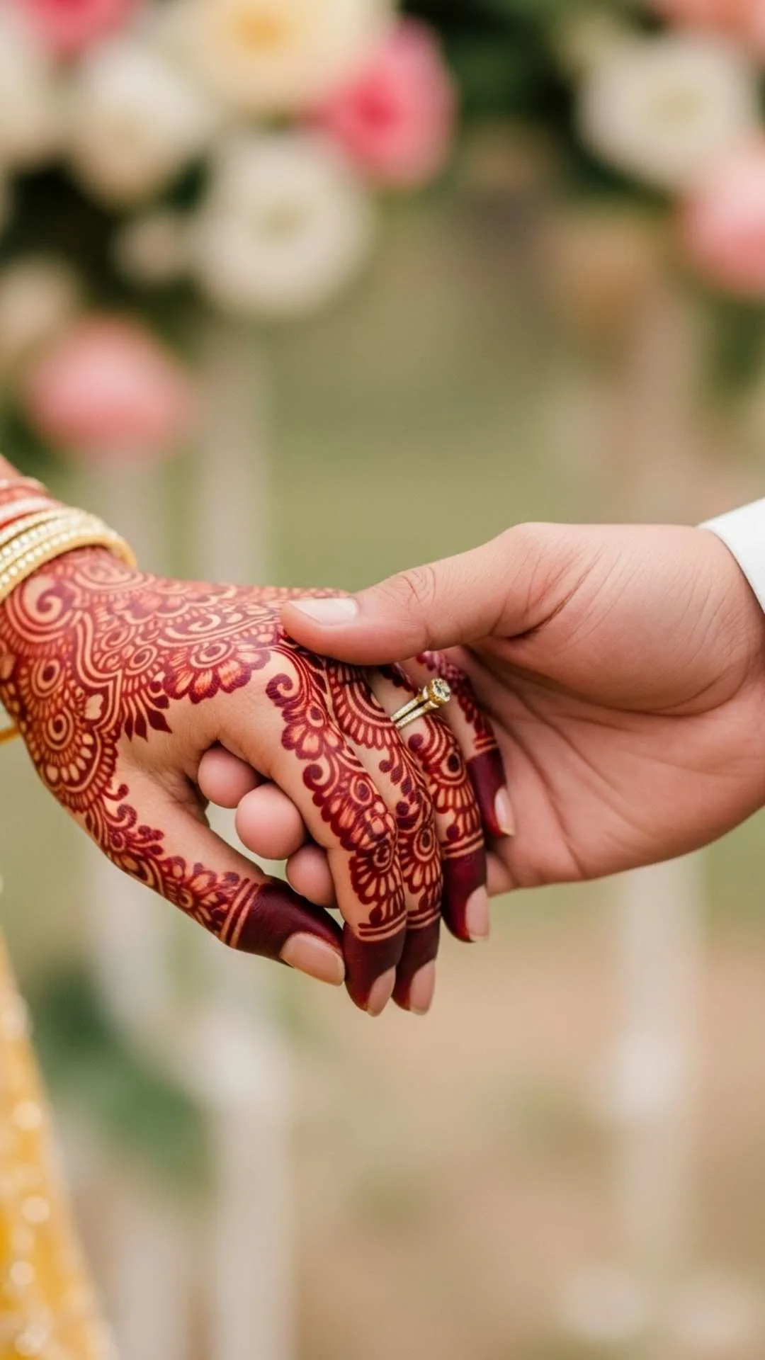Mehndi couple hands DP, cultural connection profile picture, joyful Indian tradition FB DP, beautiful mehndi love avatar.