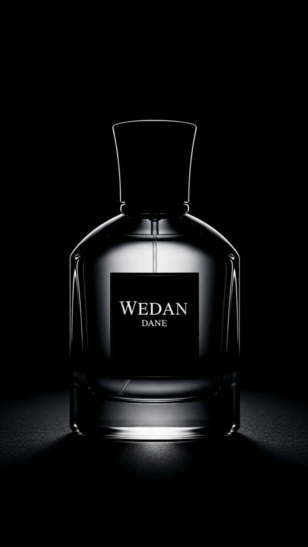 Classy black WhatsApp DP featuring the silhouette of a luxury perfume bottle, perfect for sophisticated and fashionable profiles.