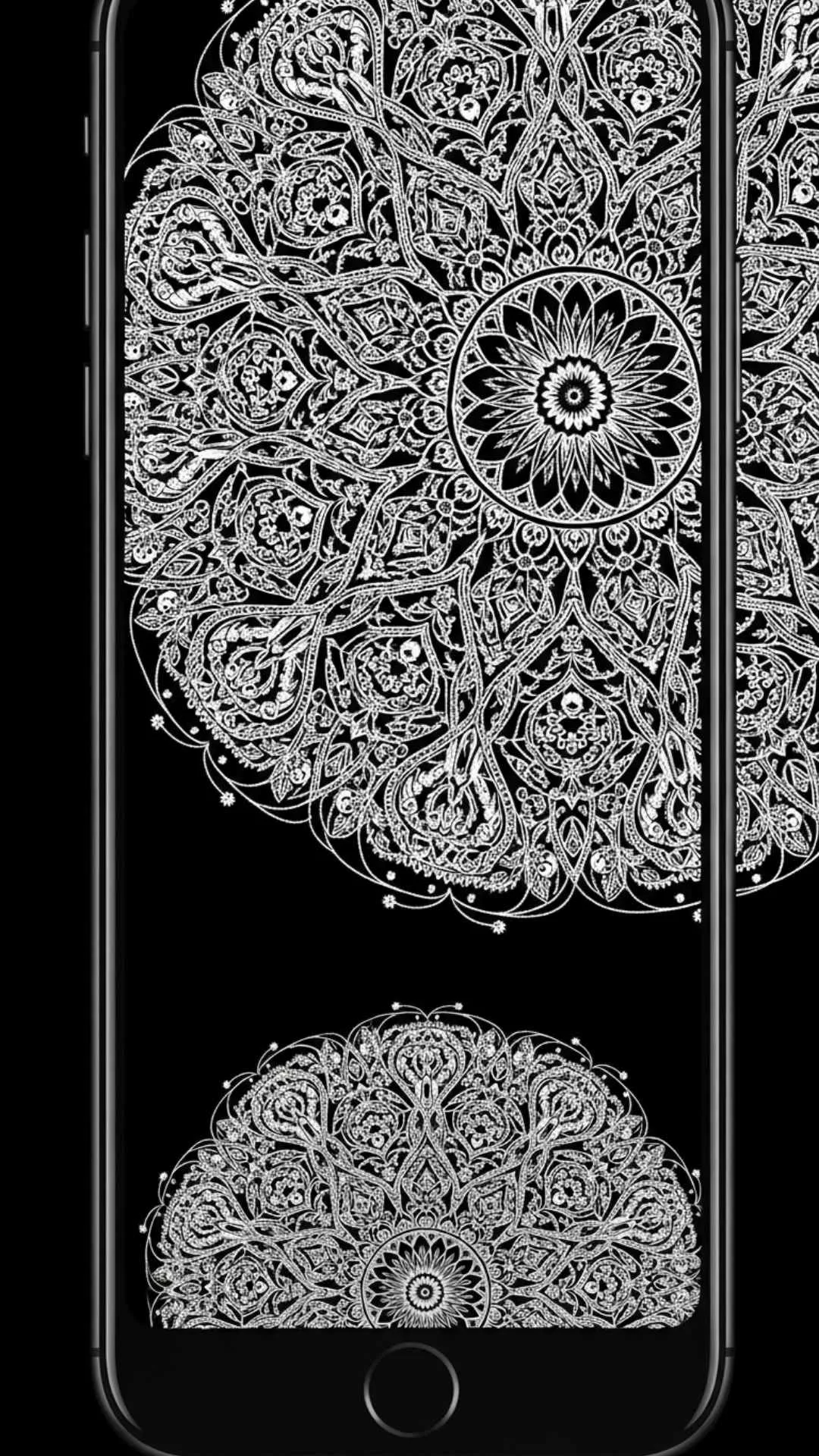 Artistic black WhatsApp DP with an intricate black and white mandala pattern, ideal for a serene and thoughtful profile.