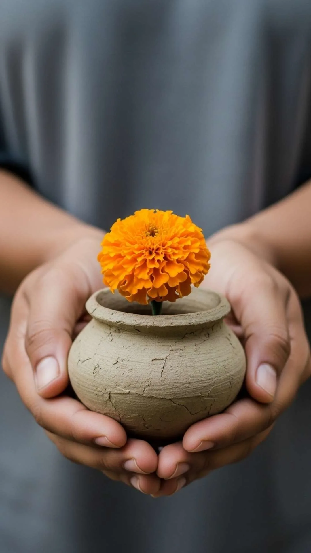 Prosperous attitude DP, marigold flower, Indian tradition profile