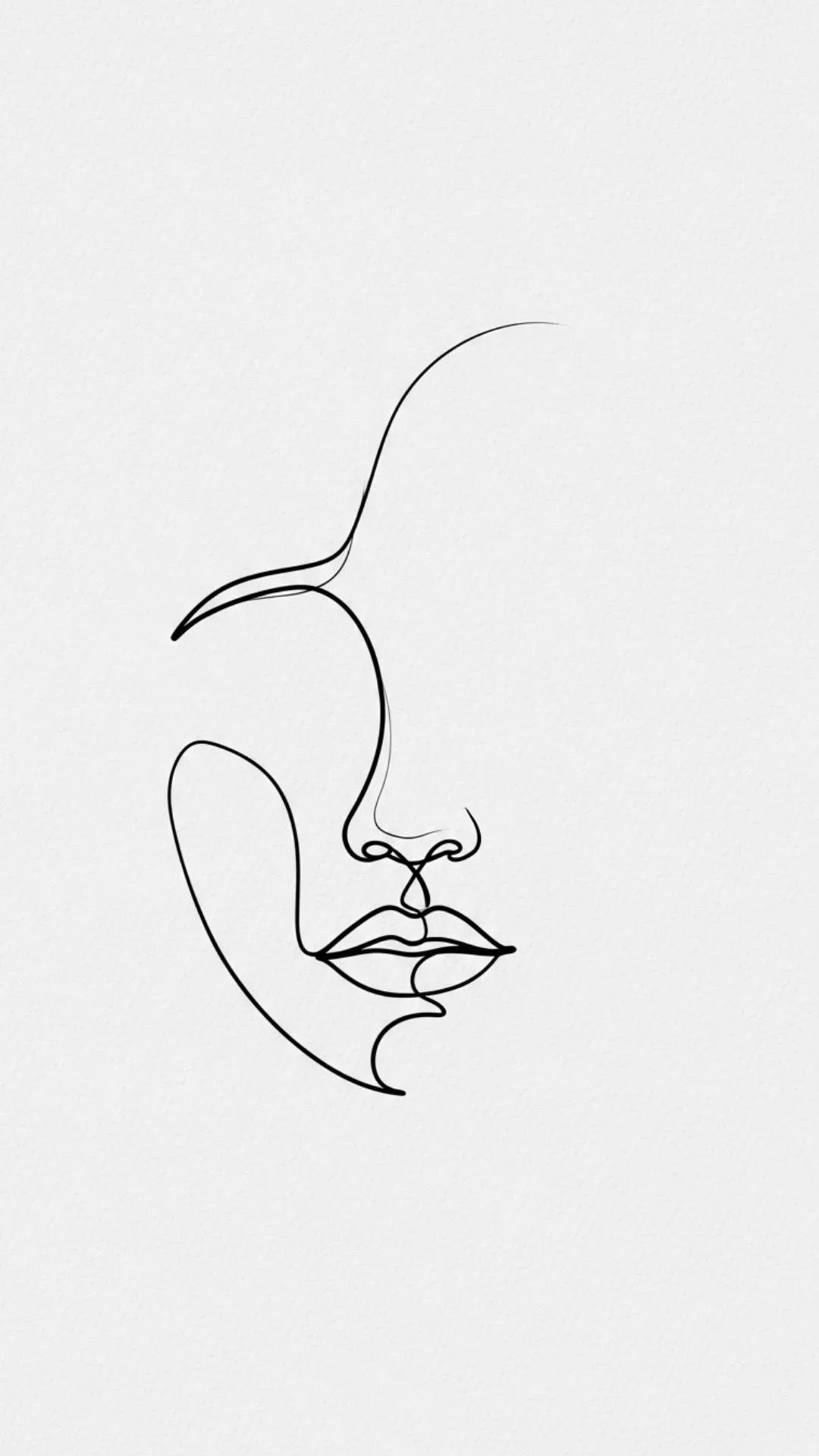 A minimalist DP featuring a single continuous line art drawing of a face on a textured paper background, symbolizing simplicity and art. #MinimalistDP #LineArt #SimpleProfilePic #Aesthetic #Artistic