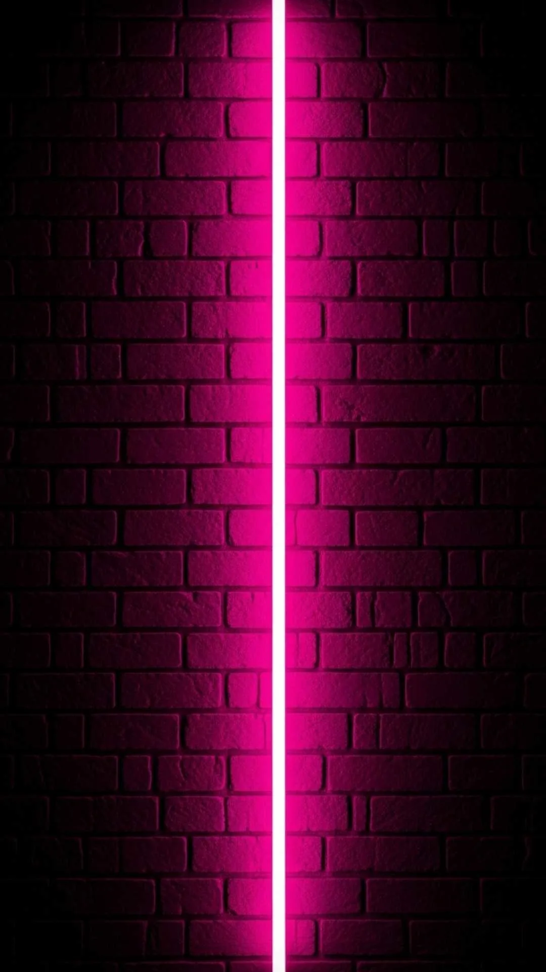 A modern minimalist DP of a single pink neon light on a dark brick wall, creating a cool, urban aesthetic. #NeonLight #MinimalistDP #UrbanVibes #PinkNeon #Edgy