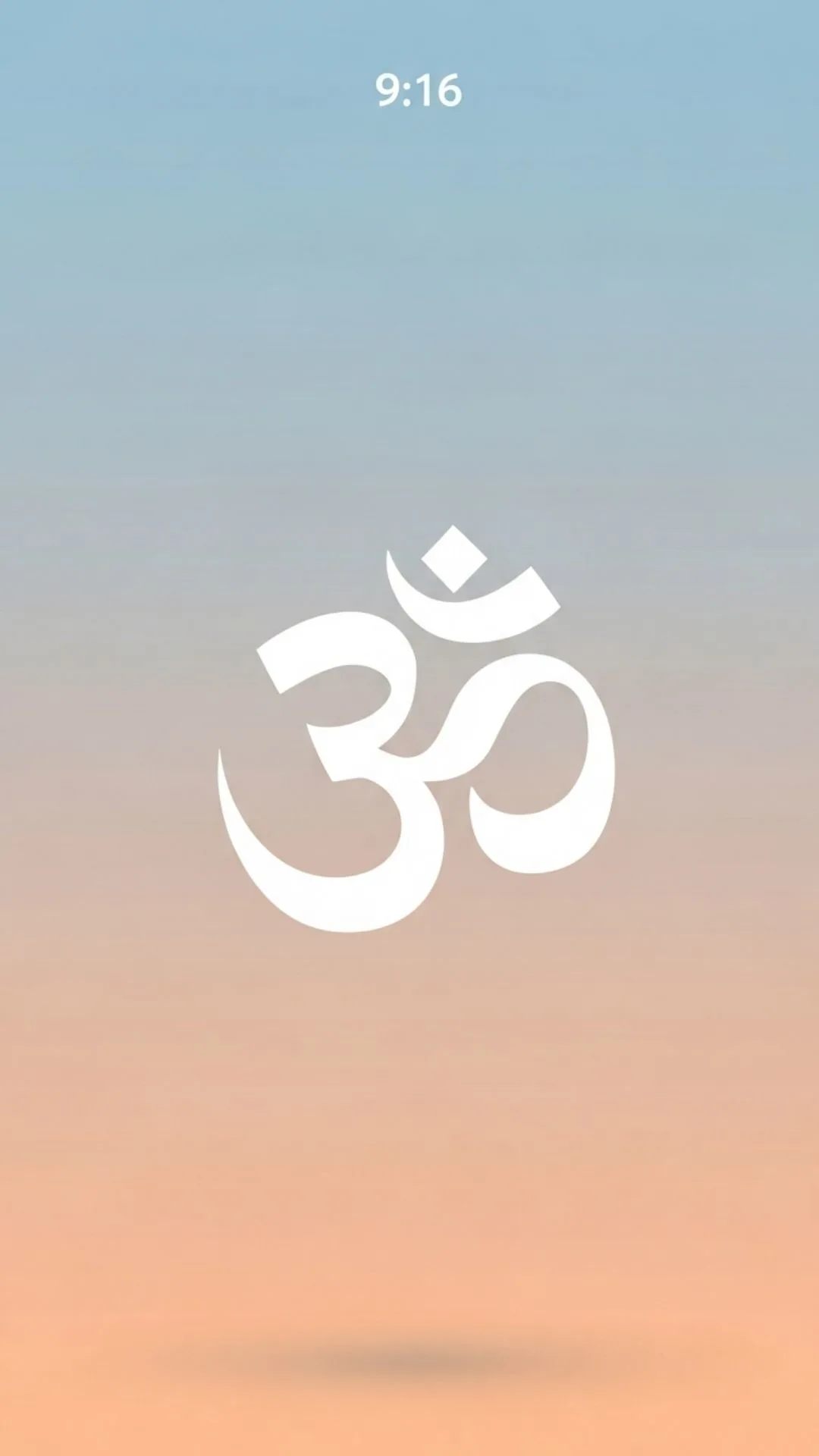 Minimalist Om symbol on a soft gradient background, perfect for a spiritual or religious Instagram DP for boys.
