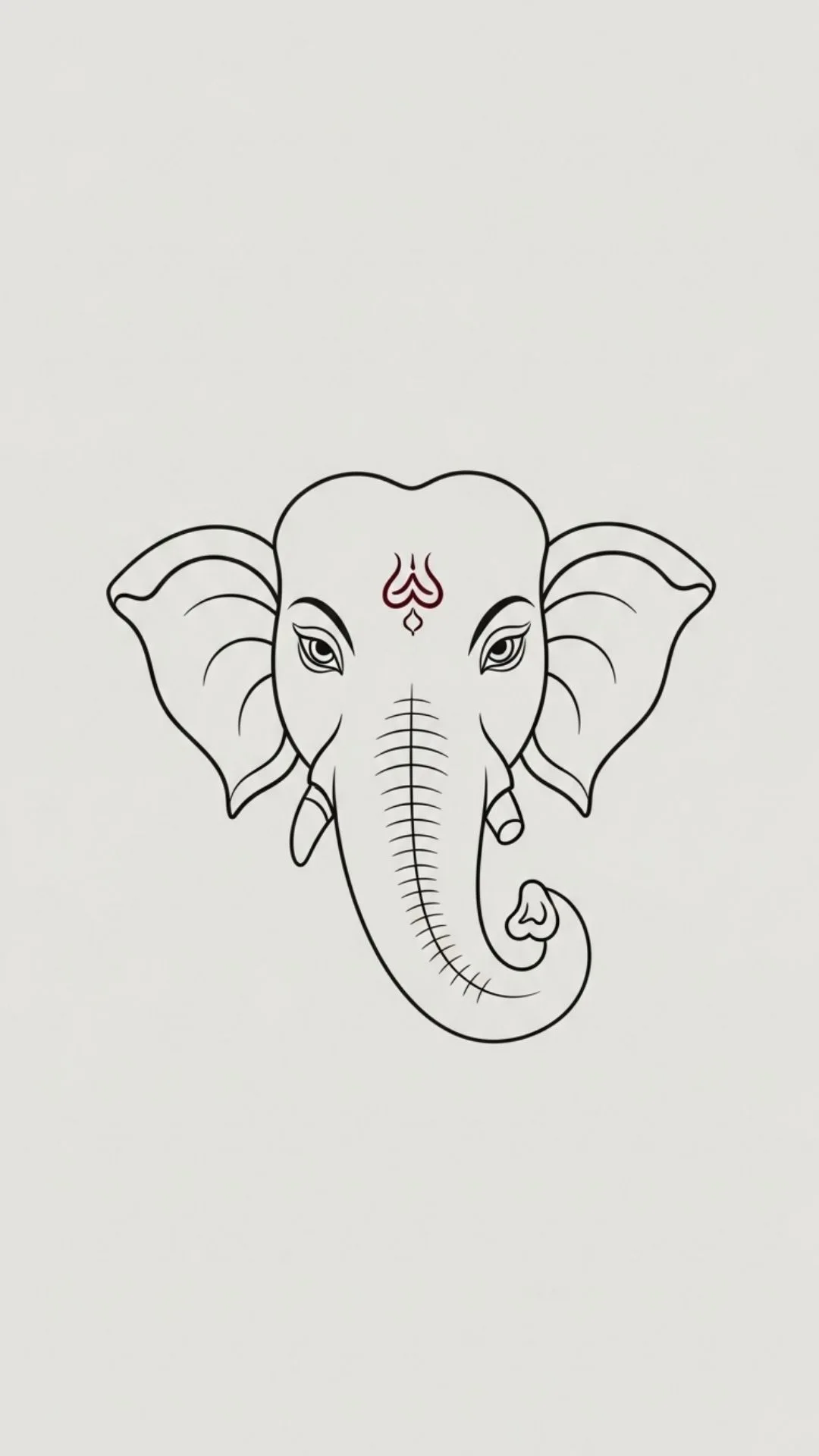 Elegant line art of Shiva's Trishul on a clean background, a minimalist Hindu God DP for spiritual and serene Instagram profiles.