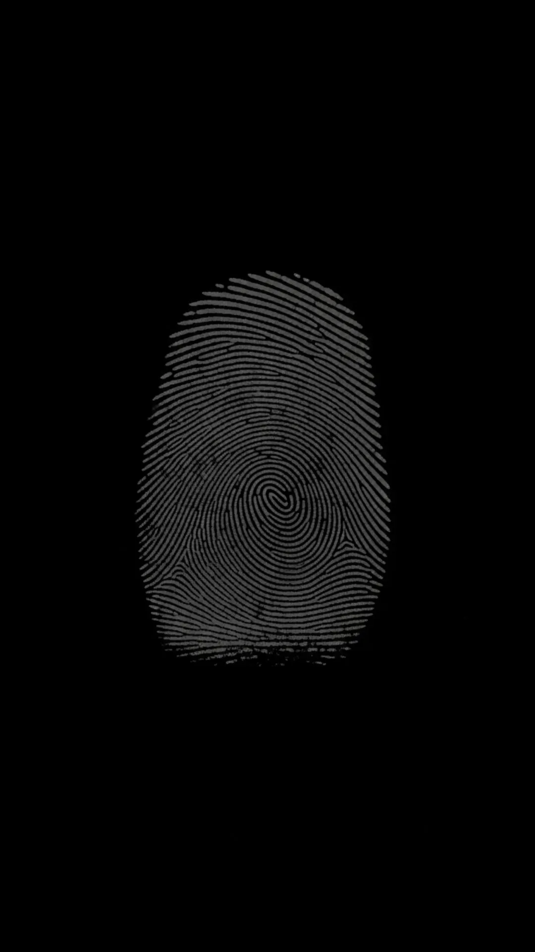 Unique pure black WhatsApp DP featuring a minimalist thumbprint design, ideal for a personal and mysterious profile picture.