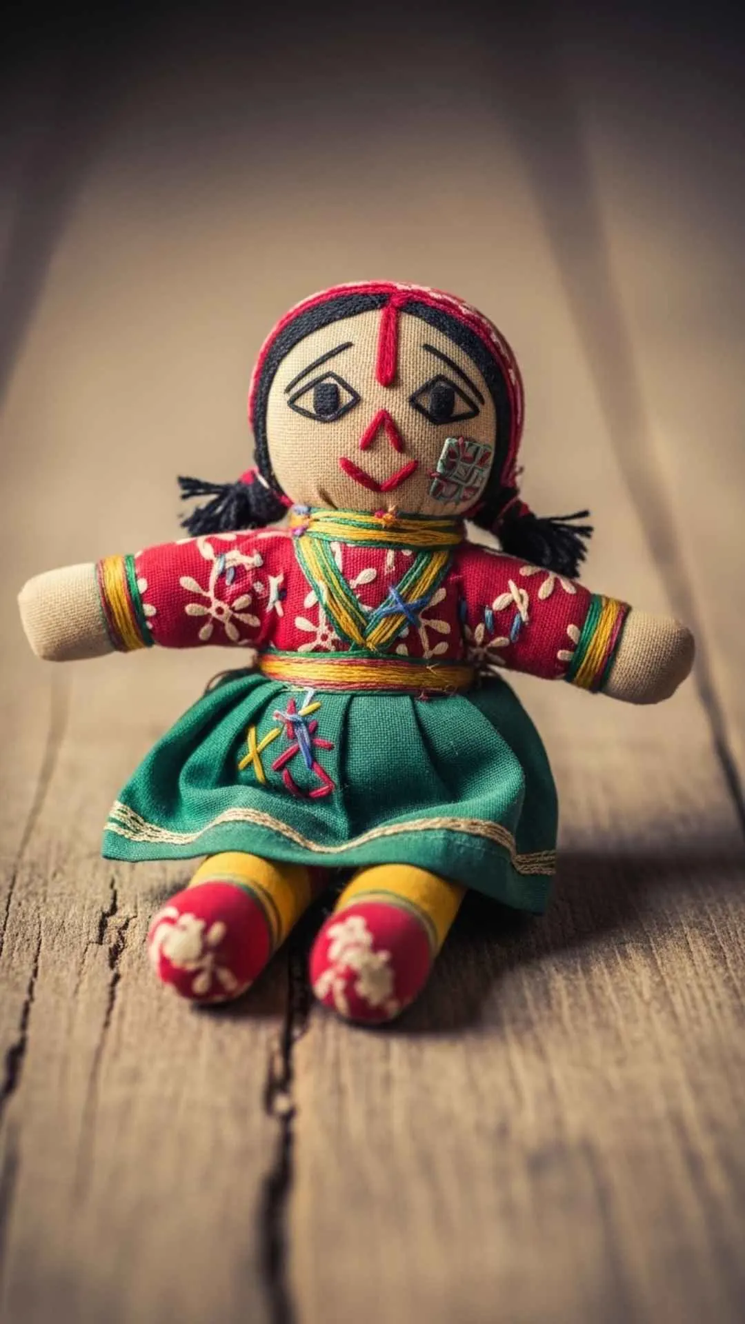 Old Indian doll DP, faded rag doll, lost innocence, nostalgic sadness, childhood memories, rustic profile picture.