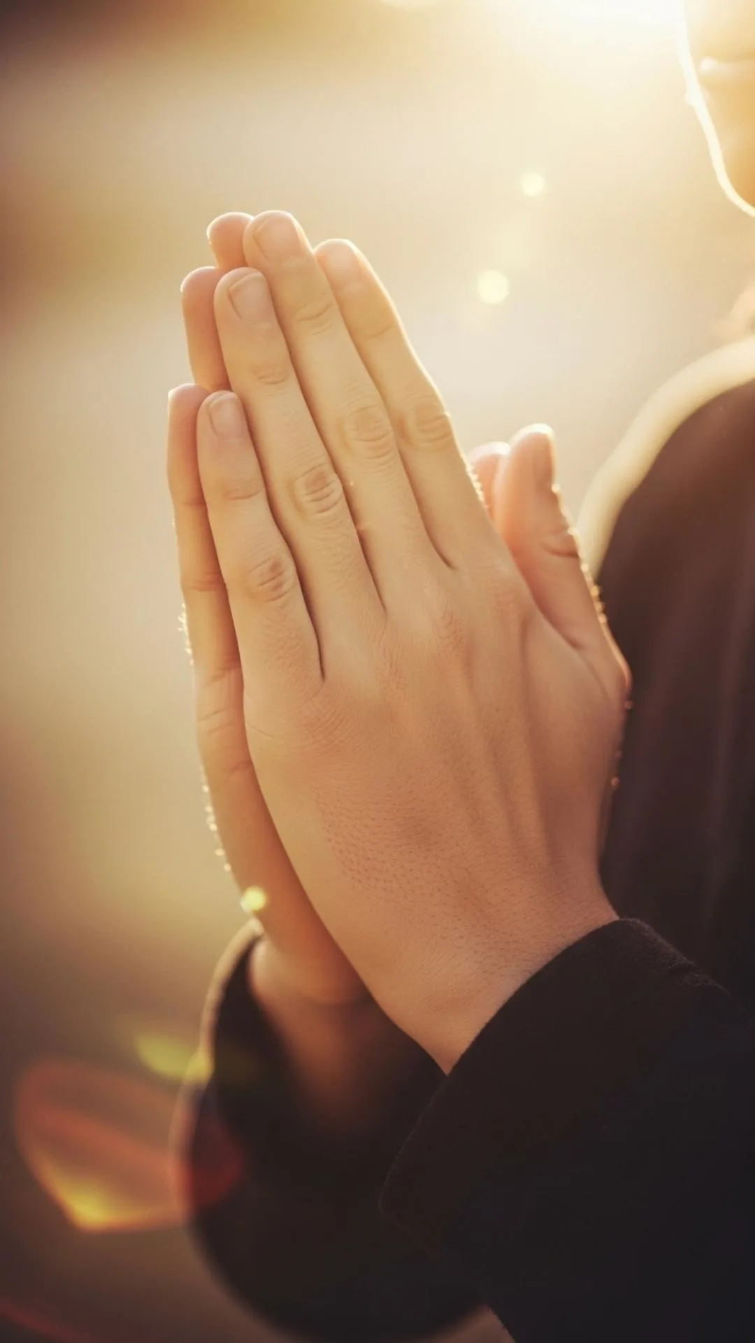 Praying Hands DP, hands clasped in prayer with a soft ethereal glow, symbolizing devotion and gratitude.