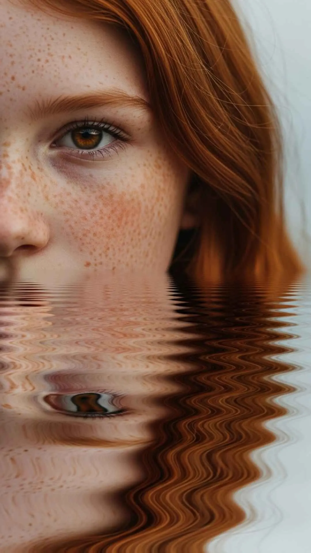 Reflective water Instagram DP for girls, artistic profile picture, girl reflection DP, unique water aesthetic.