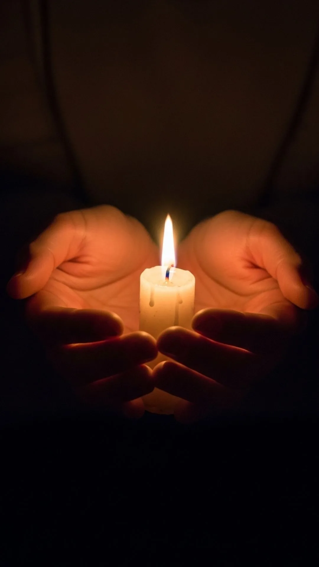 Candlelight hope FB DP, inner warmth profile picture, light in dark avatar, quiet contemplation DP.