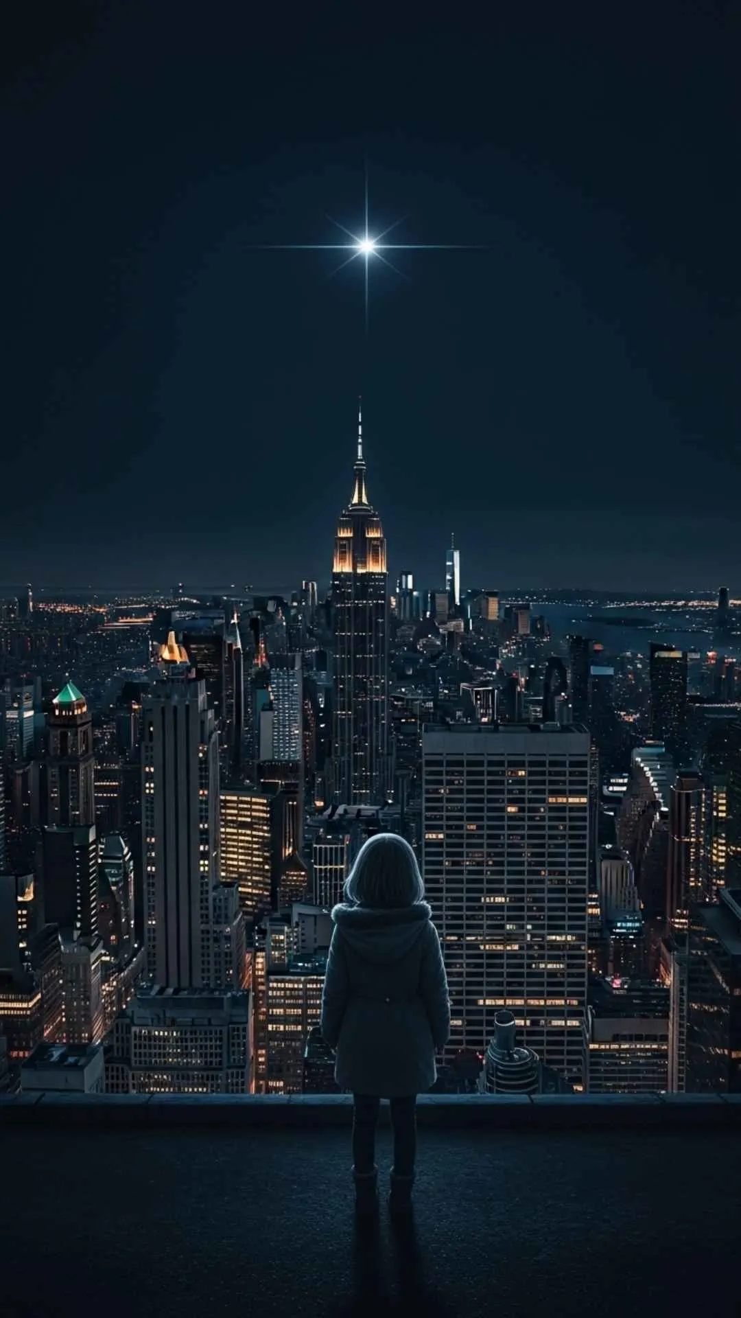 Alone in city FB DP, lonely girl night profile picture, distant hope avatar, urban solitude DP.