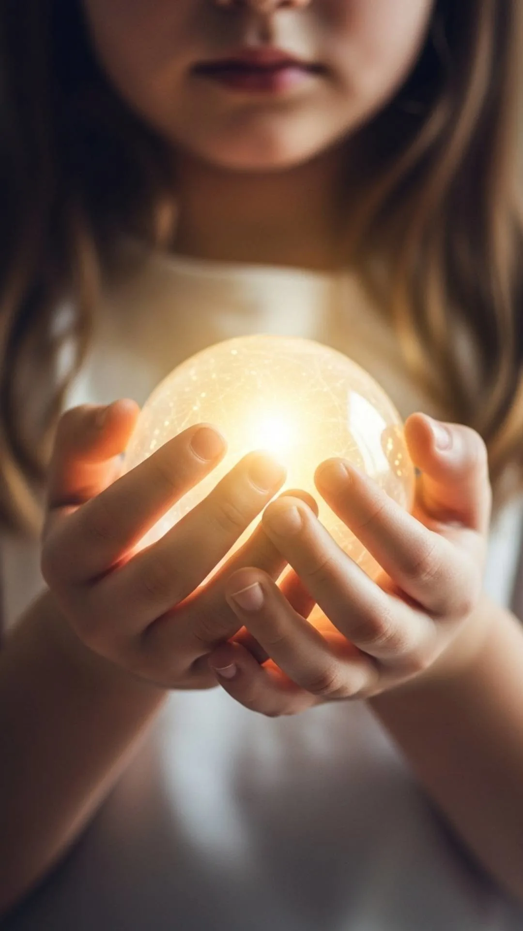 Inner strength FB DP, glowing orb profile picture, subtle hope avatar, clasped hands DP.
