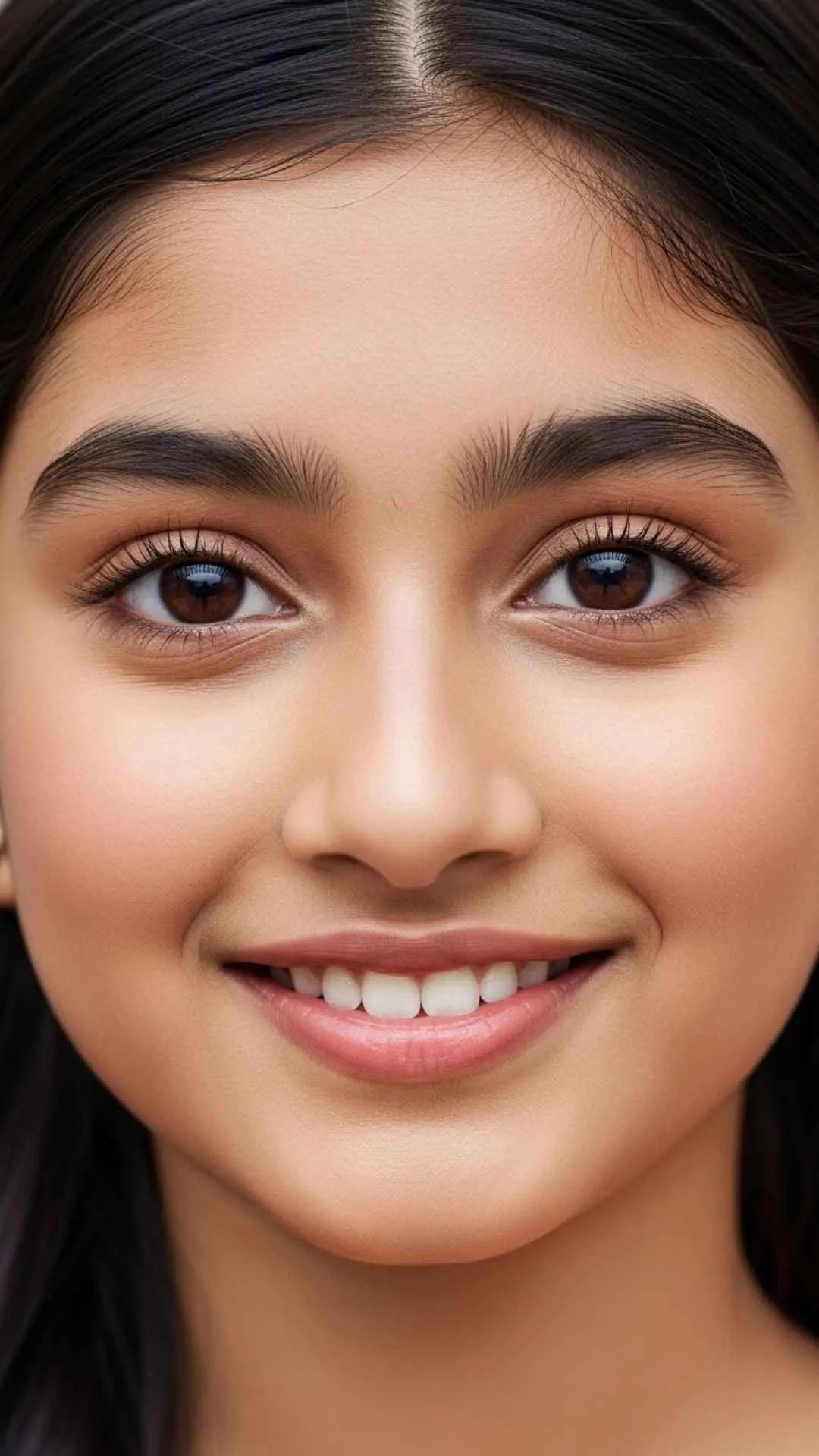 Simple sweet smile Instagram DP for girls, happy girl profile picture, natural smiling portrait, friendly girl avatar.