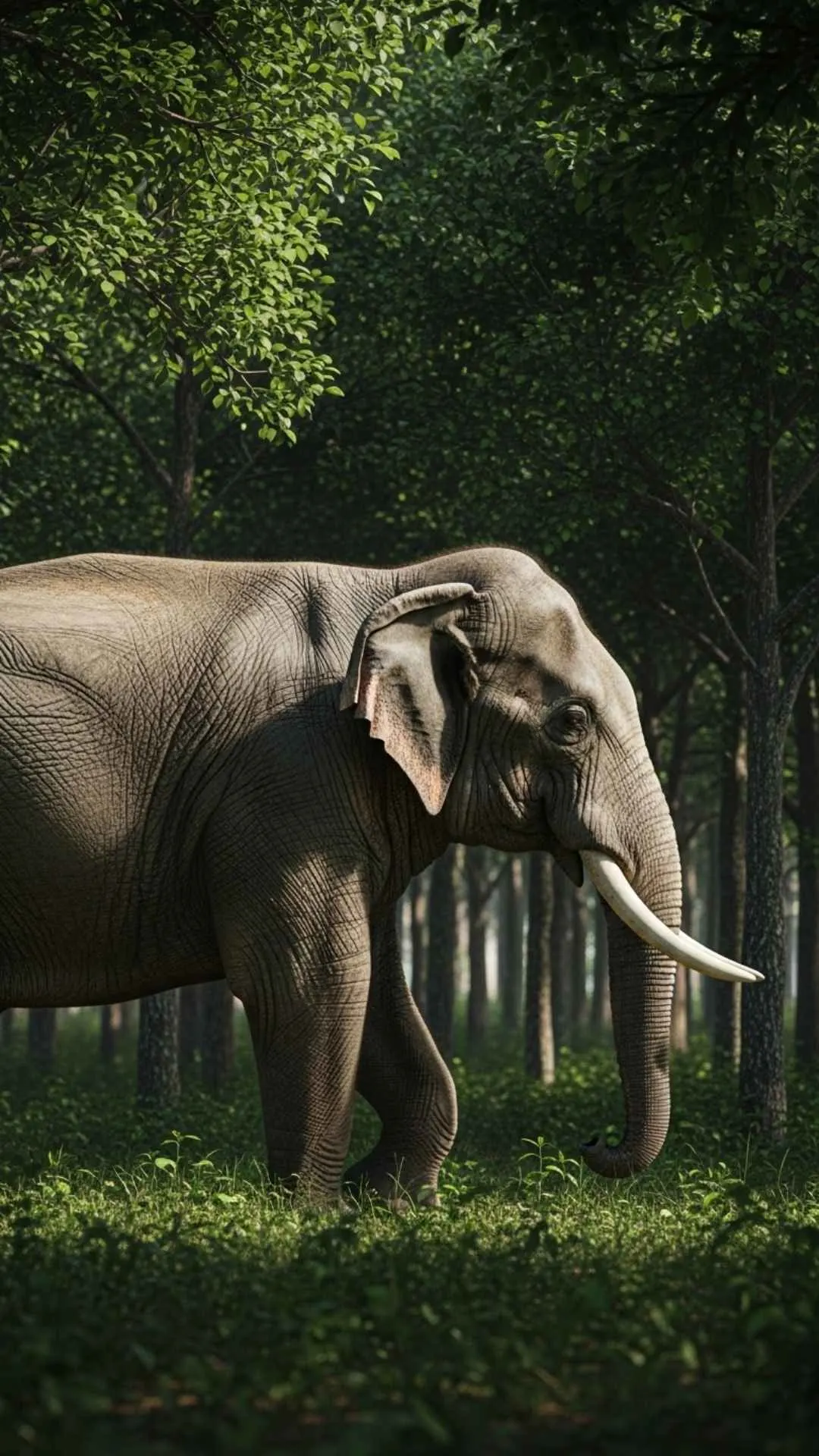 Symbolic motivational DP of a majestic elephant, representing wisdom, calm strength, and overcoming obstacles. A powerful and positive profile picture.