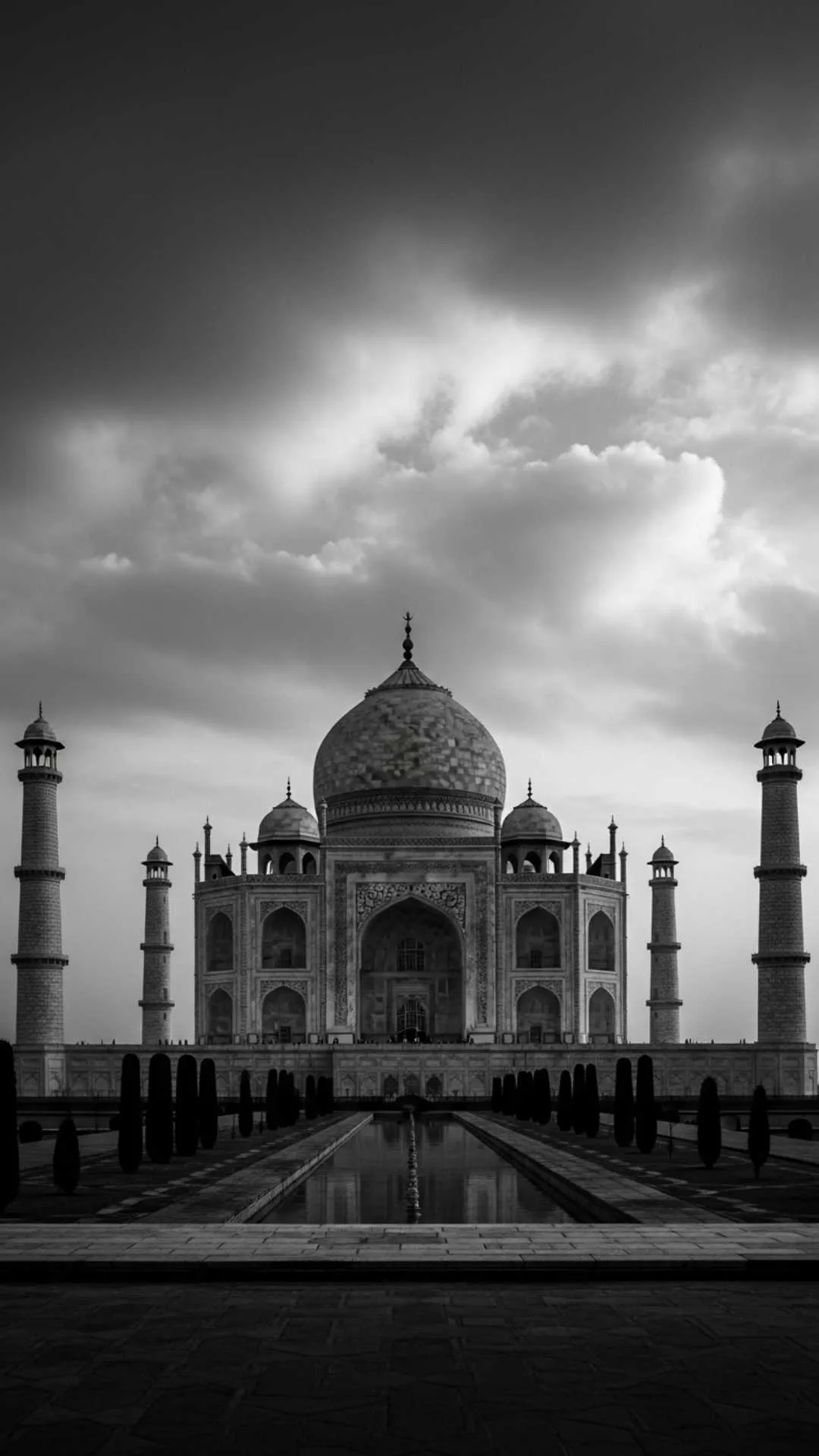 Stunning black WhatsApp DP featuring the elegant silhouette of the Taj Mahal, perfect for Indian cultural profile pictures.