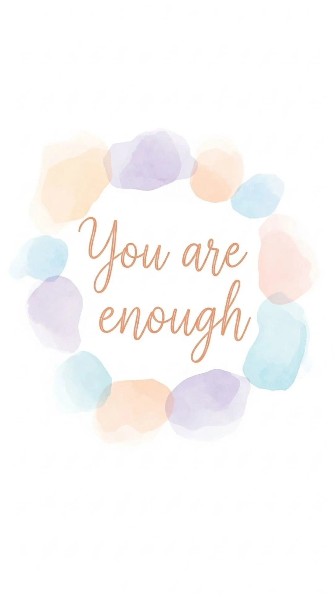 Uplifting WhatsApp DP with the self-love quote "You are enough" in soft typography, promoting self-acceptance and confidence.