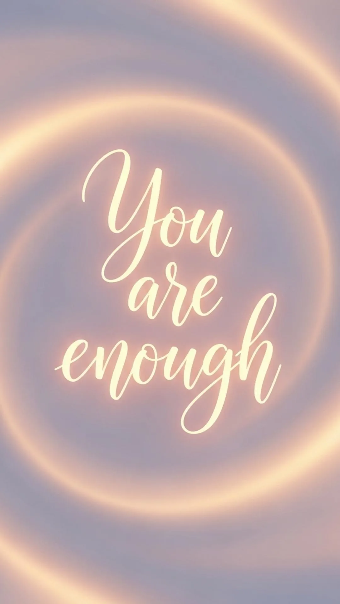 Gentle Motivational WhatsApp DP with the empowering phrase "You are enough" in elegant script, radiating warmth and self-acceptance.